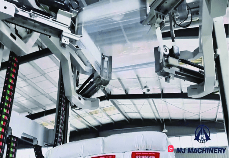 FILM STRENGTH PALLET COVERING MACHINE